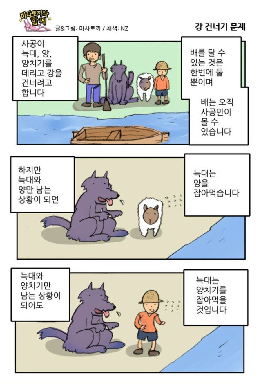 18f94424c2e50ee99.jpg 강 건너기 문제.manhwa