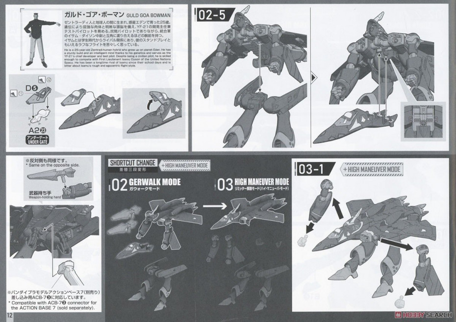 [閉じる]YF-21 (HG) (プラモデル) 設計図9