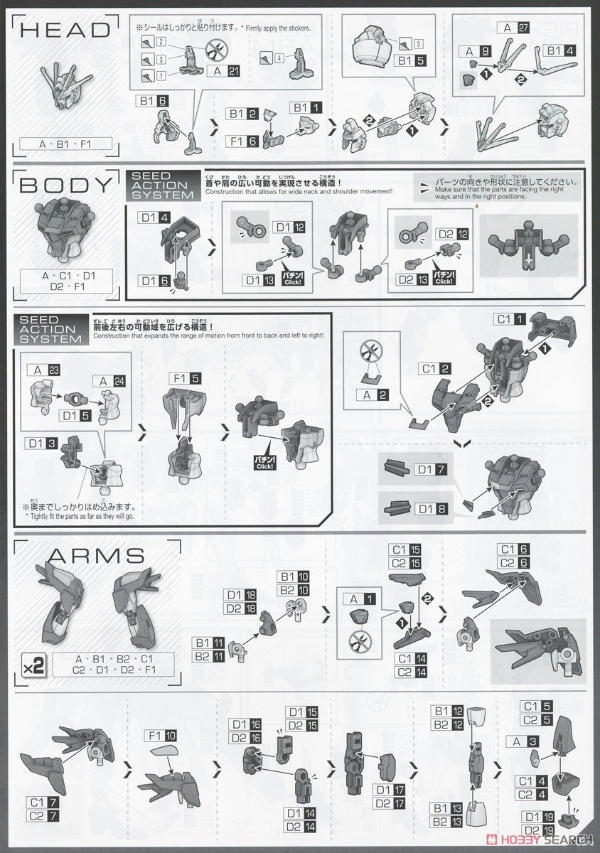 [閉じる]ライジングフリーダムガンダム (HG) (ガンプラ) 設計図1