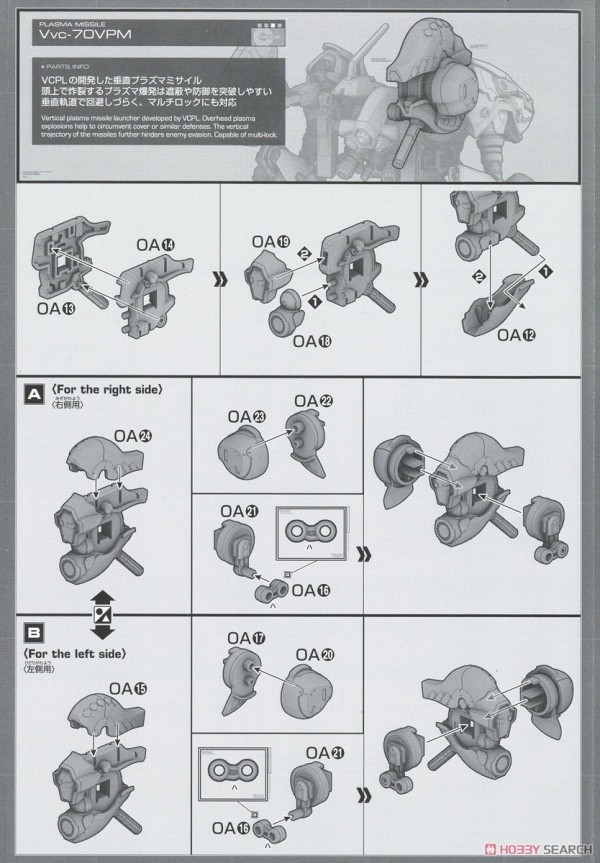 [閉じる]30MM オプションパーツセット ARMORED CORE VI FIRES OF RUBICON WEAPON SET 01 (プラモデル) 設計図3