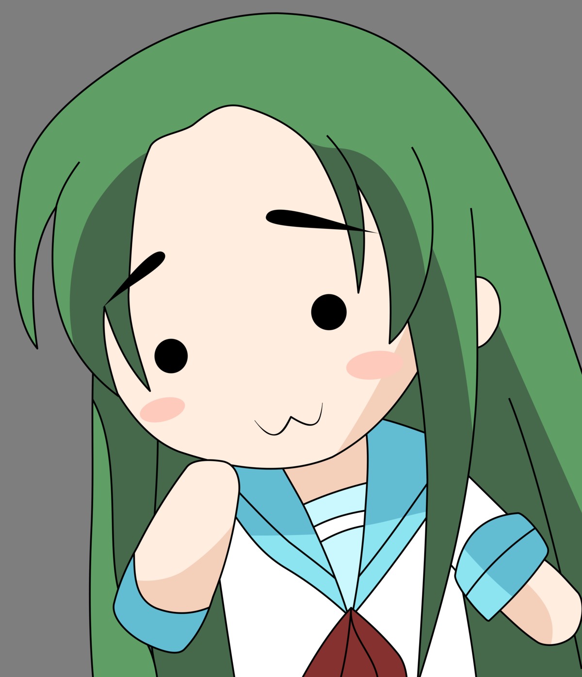 chibi seifuku suzumiya_haruhi_no_yuuutsu transparent_png tsuruya vector_trace