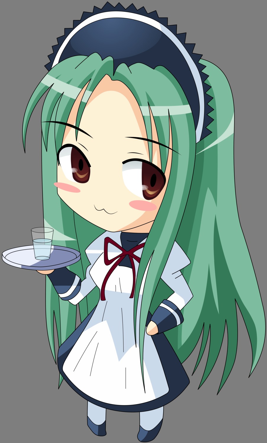 chibi maid suzumiya_haruhi_no_yuuutsu transparent_png tsuruya vector_trace