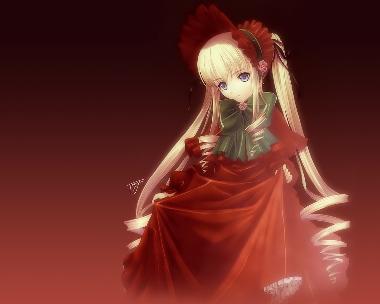 dress lolita_fashion rozen_maiden shinku tony_taka wallpaper