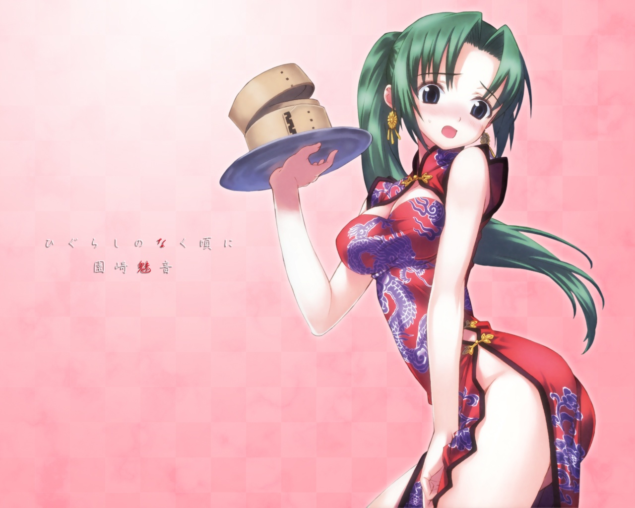 chinadress higurashi_no_naku_koro_ni matsuryuu nopan sonozaki_mion wallpaper