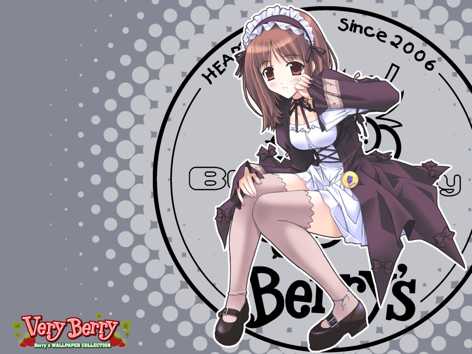 berry's gothic_lolita hasumi_elan itsumu_aruha lolita_fashion thighhighs waitress wallpaper