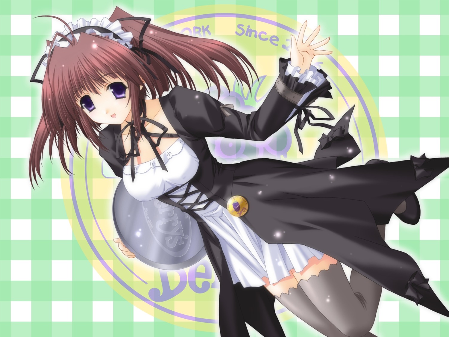 berry's gothic_lolita izuno_youko kimizuka_aoi lolita_fashion waitress wallpaper