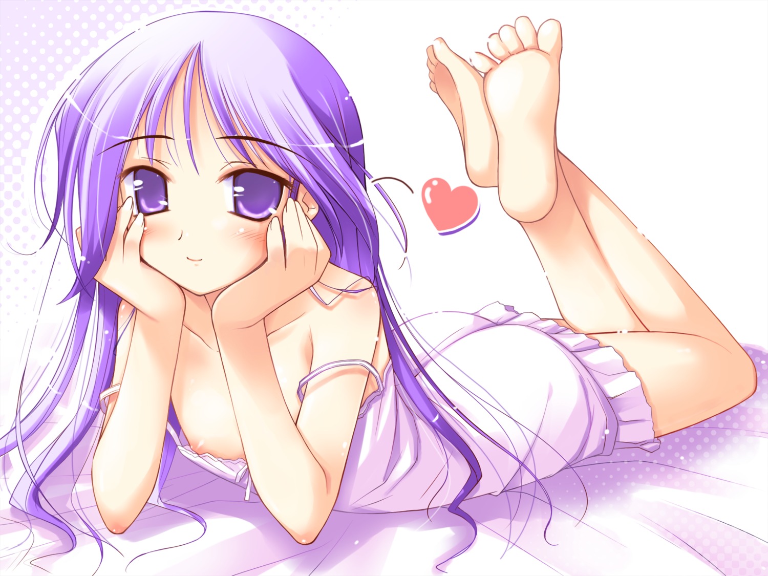 feet happiness ko~cha nipple_slip trap wallpaper watarase_jun