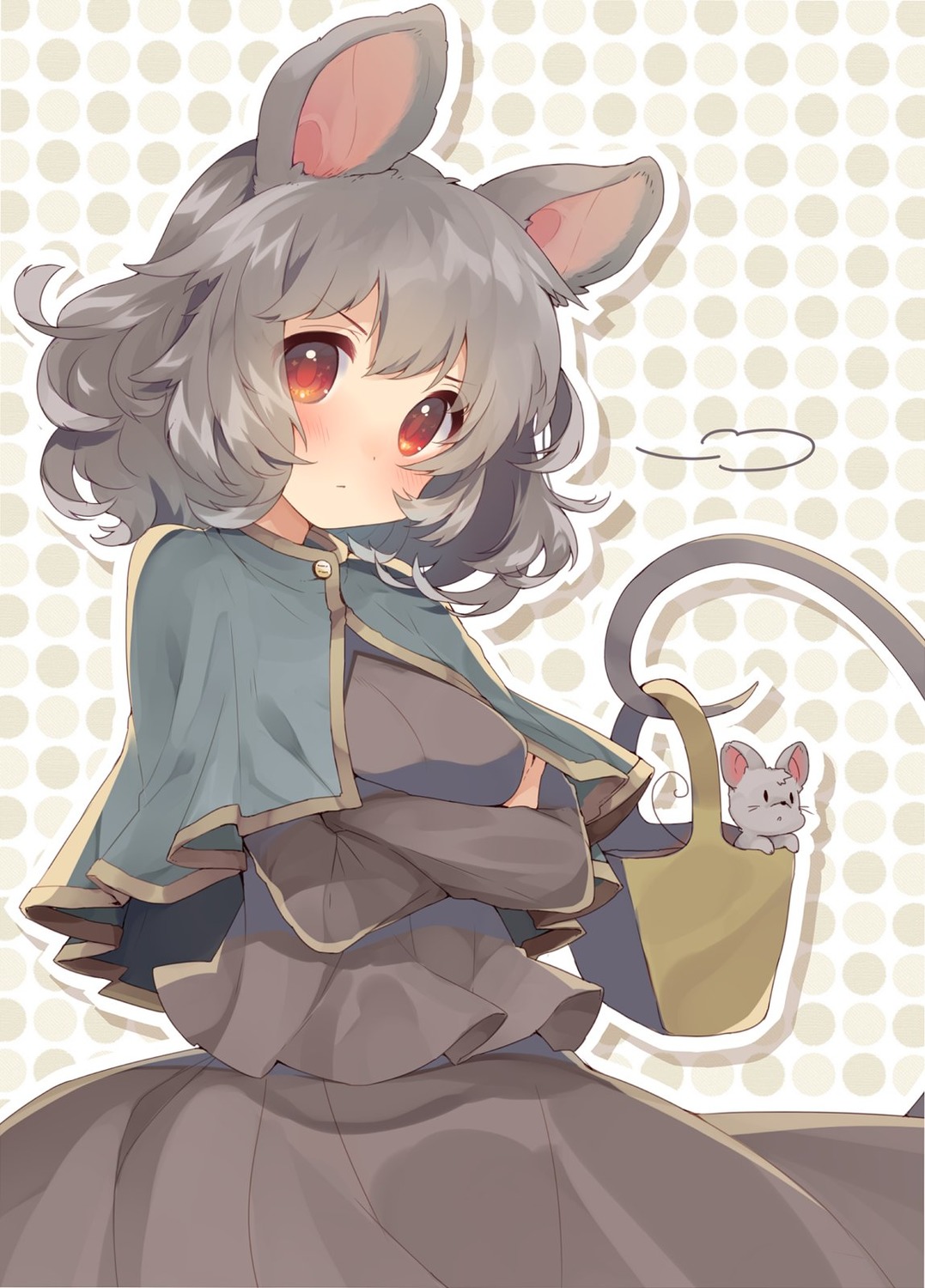 yande.re 351647 sample animal_ears breast_hold dress nazrin tail touhou usamata.jpg