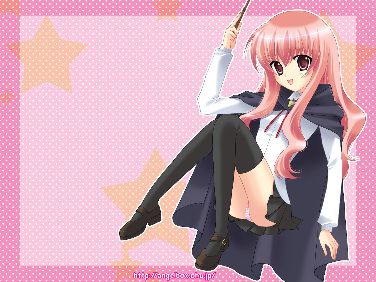 louise pantsu shimapan thighhighs wallpaper zero_no_tsukaima