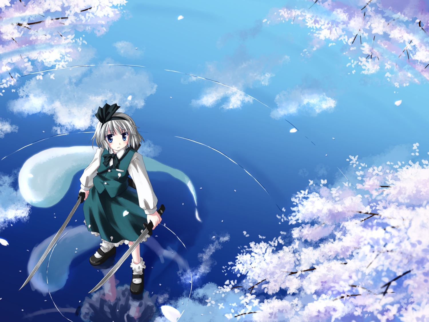 konpaku_youmu studio_s.d.t. sword touhou wallpaper yuuki_tatsuya