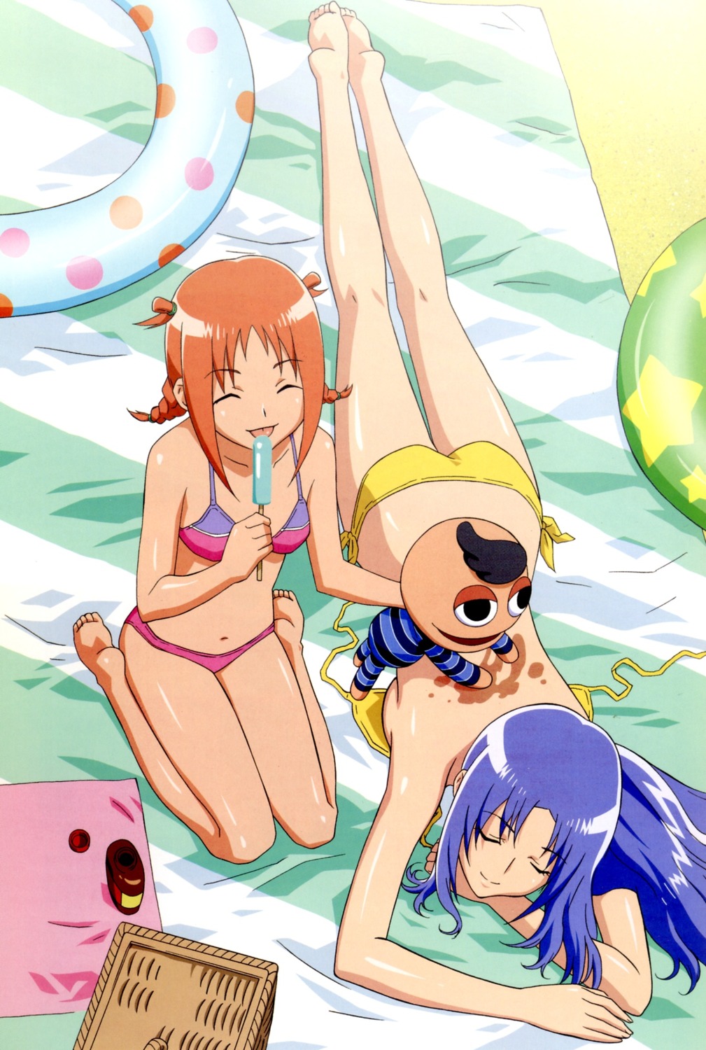 bikini gokujou_seitokai jinguuji_kanade pucchan randou_rino swimsuits