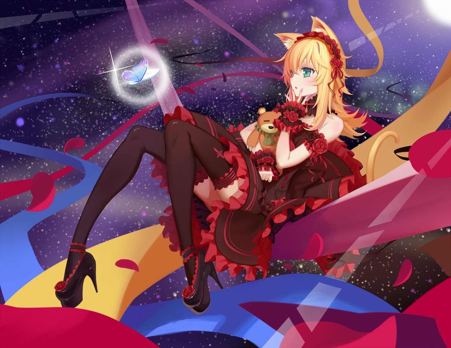 yande.re 337109 sample animal_ears dress heels nekomimi sonic0_0 tail thighhighs.jpg