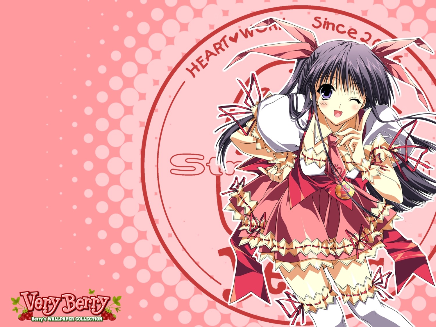 berry's morikubo_yuna suzuhira_hiro thighhighs waitress wallpaper