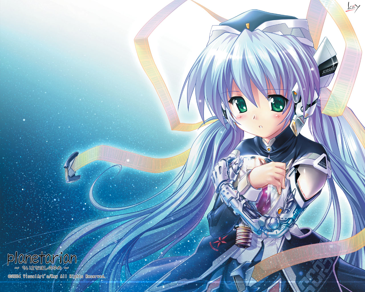 hoshino_yumemi key komatsu_e-ji mecha_musume planetarian wallpaper