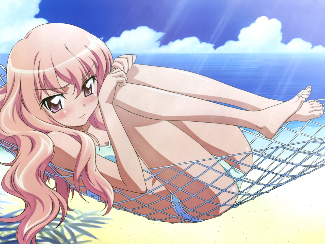 bikini feet iwakura_kazunori louise swimsuits wallpaper zero_no_tsukaima