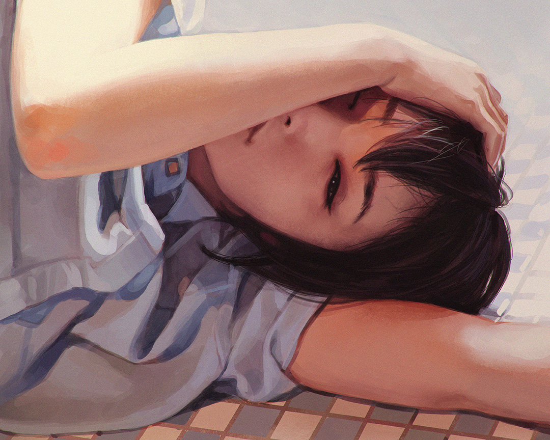 Konachan.com - 208705 black_hair close cropped gouriki_ayame ilya_kuvshinov realistic.jpg