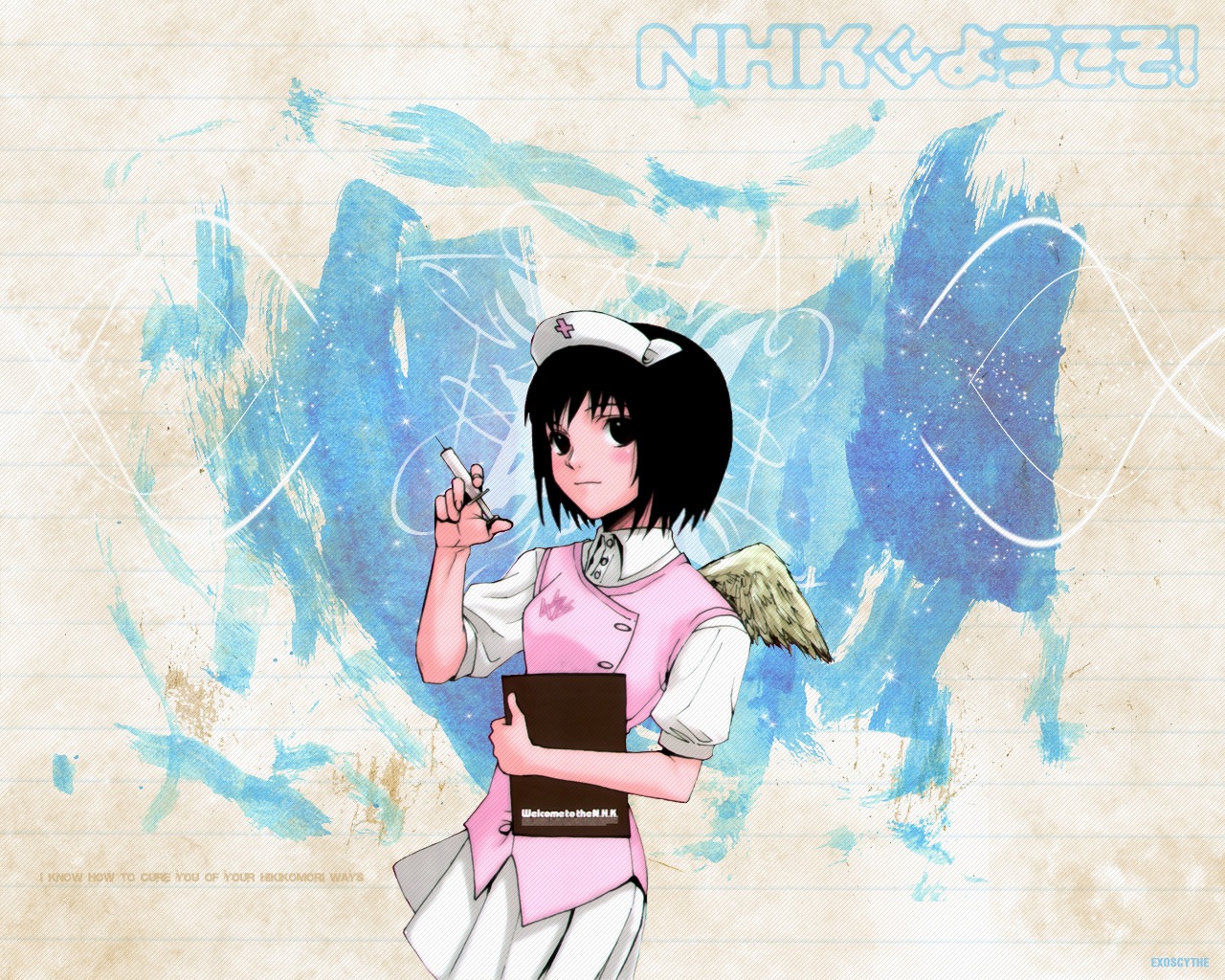 angel nakahara_misaki nhk_ni_youkoso nurse ooiwa_kenzi wallpaper wings