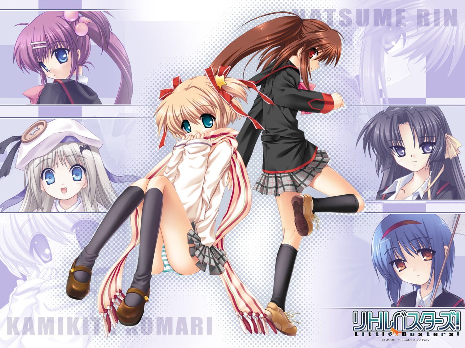 hinoue_itaru kamikita_komari key kurugaya_yuiko little_busters! na-ga natsume_rin nishizono_mio noumi_kudryavka saigusa_haruka seifuku wallpaper