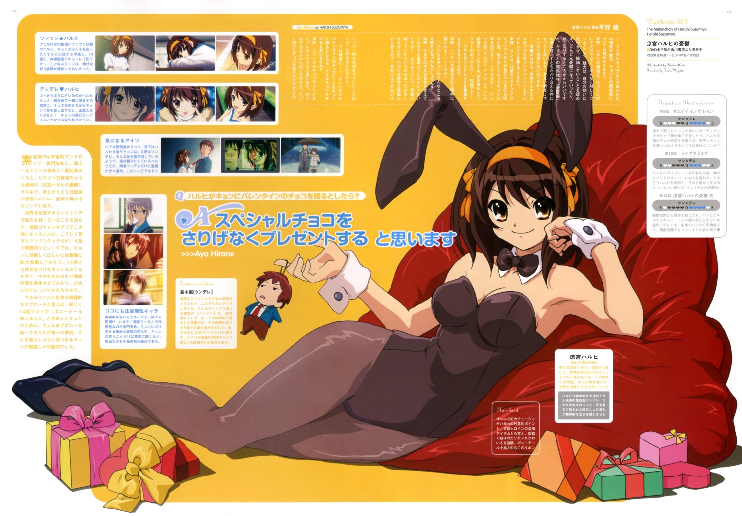 animal_ears bunny_ears bunny_girl cleavage ikeda_shouko pantyhose suzumiya_haruhi suzumiya_haruhi_no_yuuutsu