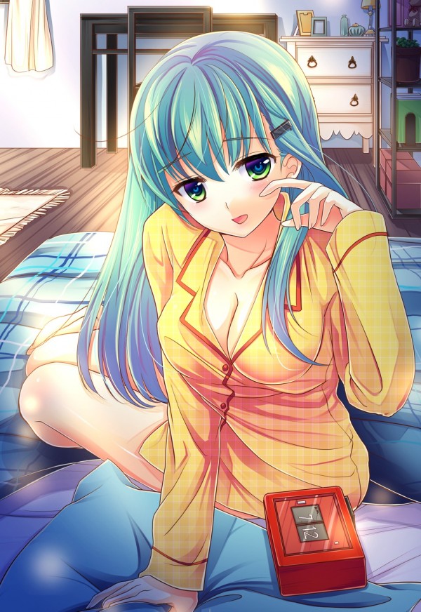 yande.re 331943 sample an_jera cleavage kantai_collection pajama suzuya_(kancolle).jpg