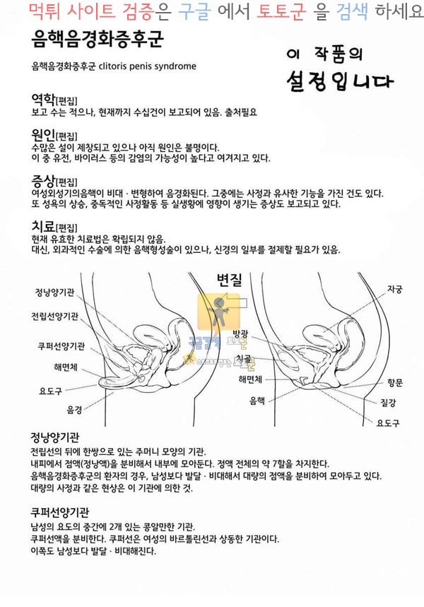 동인지망가 음핵 음경화 증후군