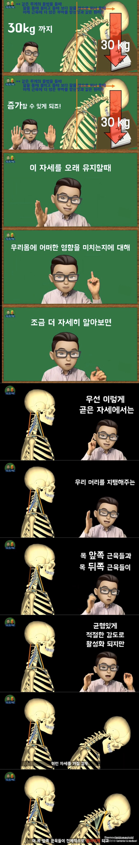 공부할때 고개를 숙이고 하면 안되는 이유. 통증 유발 이유