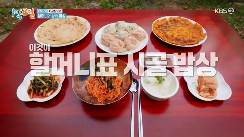 [1박2일] 김영옥 할머니가 고생한 맴버들 위해 준비한 할머니표 시골 밥상 - 짤티비