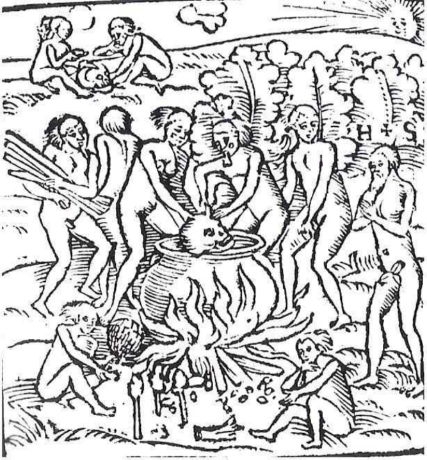 Hans_Staden,_Tupinamba_portrayed_in_cannibalistic_feast.jpg 사람이 사람을 먹은 역사: 식인의 여러 종류를 알아보자