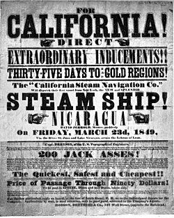 250px-California_Gold_Rush_handbill.jpg 서부개척시대의 사생활을 알아보자