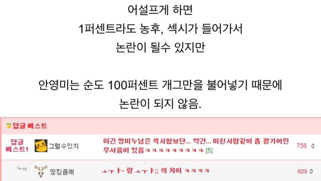 안영미 가슴춤이 논란이 되지 않는 이유