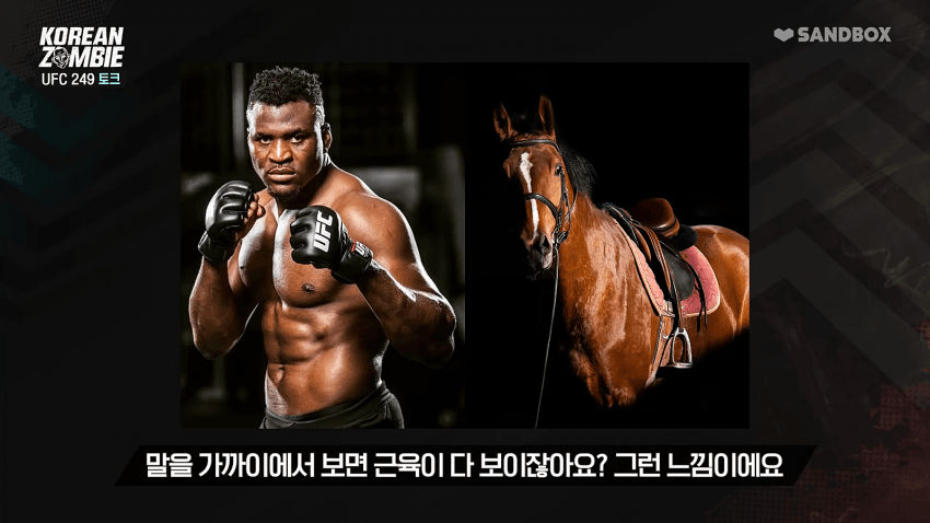 UFC 정찬성이 본 은가누의 실물 - 꾸르