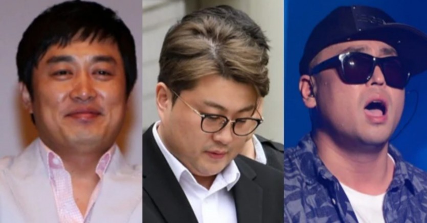 김호중과 동석한 방송인 정찬우와 래퍼 길 사진