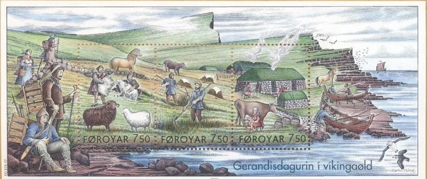 Faroe_stamps_515-517_everyday_life_in_the_viking_age.jpg 바이킹은 왜 약탈했을까?