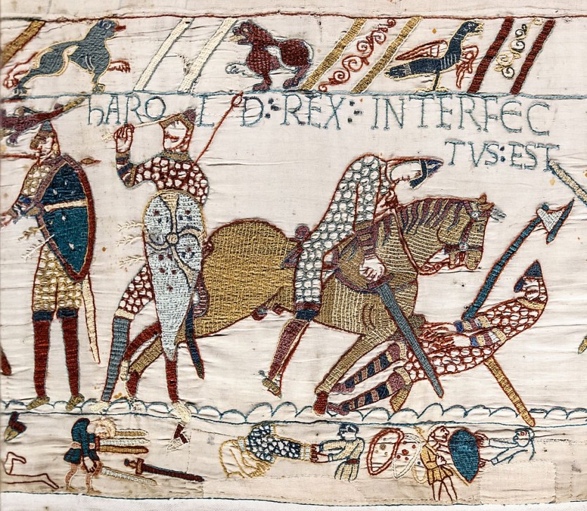 1024px-Bayeux_Tapestry_scene57_Harold_death.jpg 중세 러시아에는 영국인들의 식민지가 있었다?