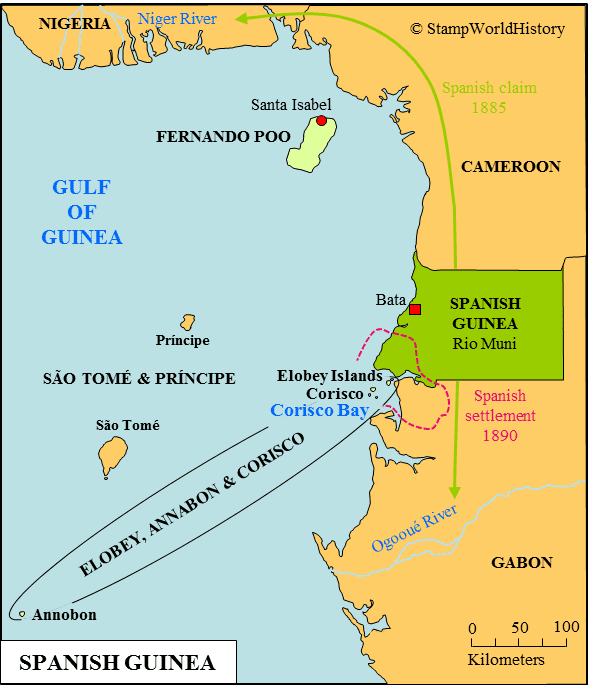 Spanish Guinea Spanish Guinea Stamps and postal history StampWorldHistory