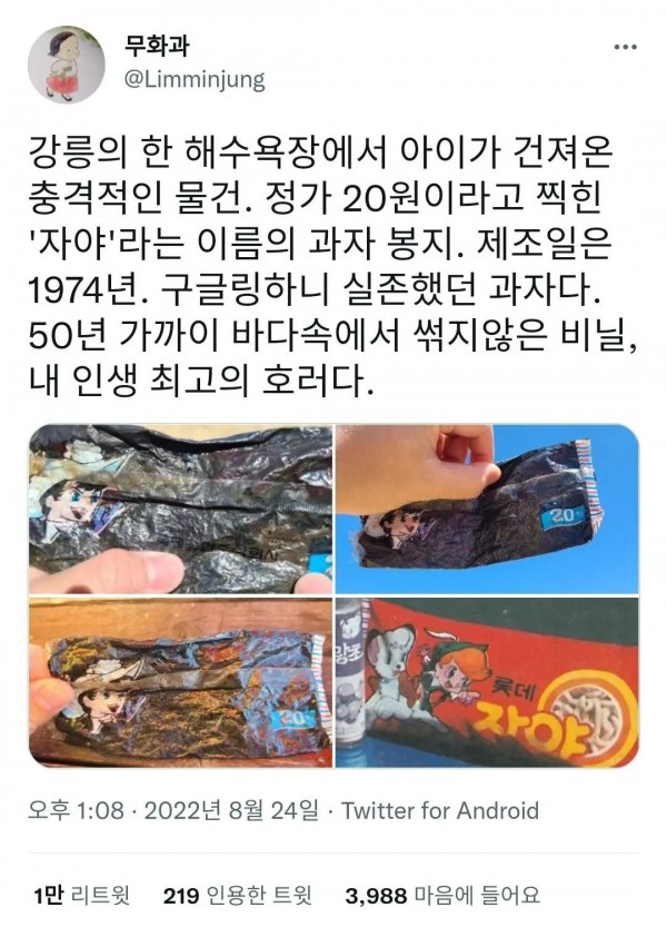 강릉 앞바다에서 아이가 건져온 충격적인 물건..jpg